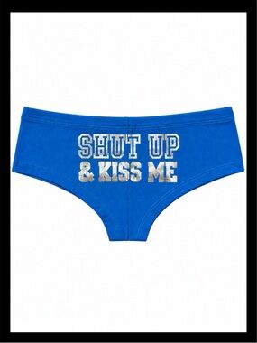 💕ⓅⒾⓃⓀ ⓋⓈ VINTAGE/RARE/HTF “SHUT UP & KiSS ME” ELR Cheeky Hipster Panties NWT💕
